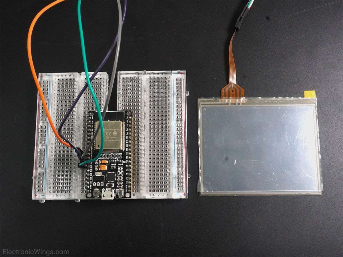 4Wire Resistive Touch Screen Interfacing with ESP32 ESP32